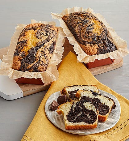 Chocolate Swirl Loaf Cake - 2 Packages
